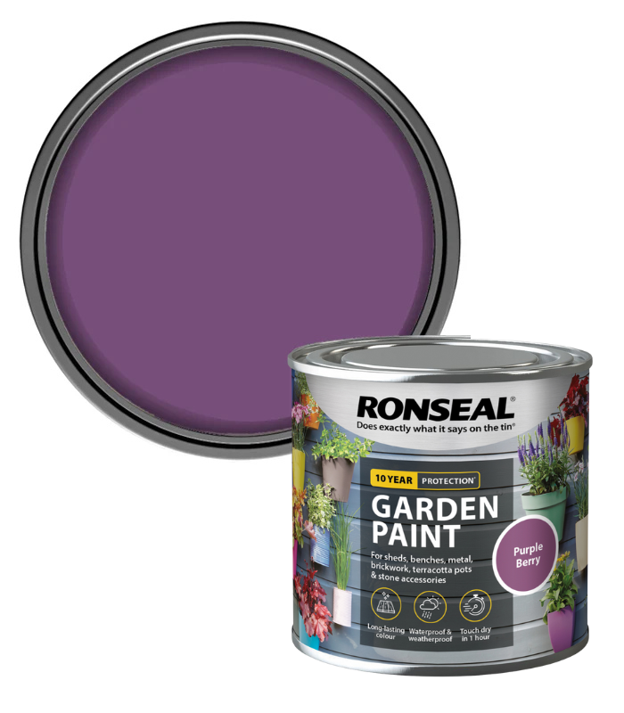 Ronseal Garden Paint - Purple Berry - 250ml