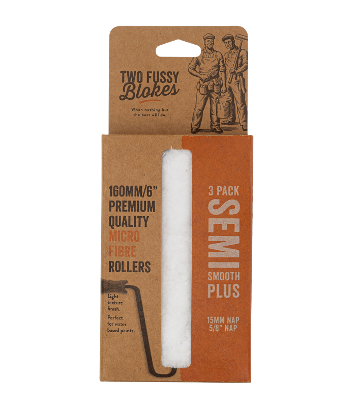 Two Fussy Blokes Semi Smooth Plus Roller Sleeves - 6 Inch - 3 Pack