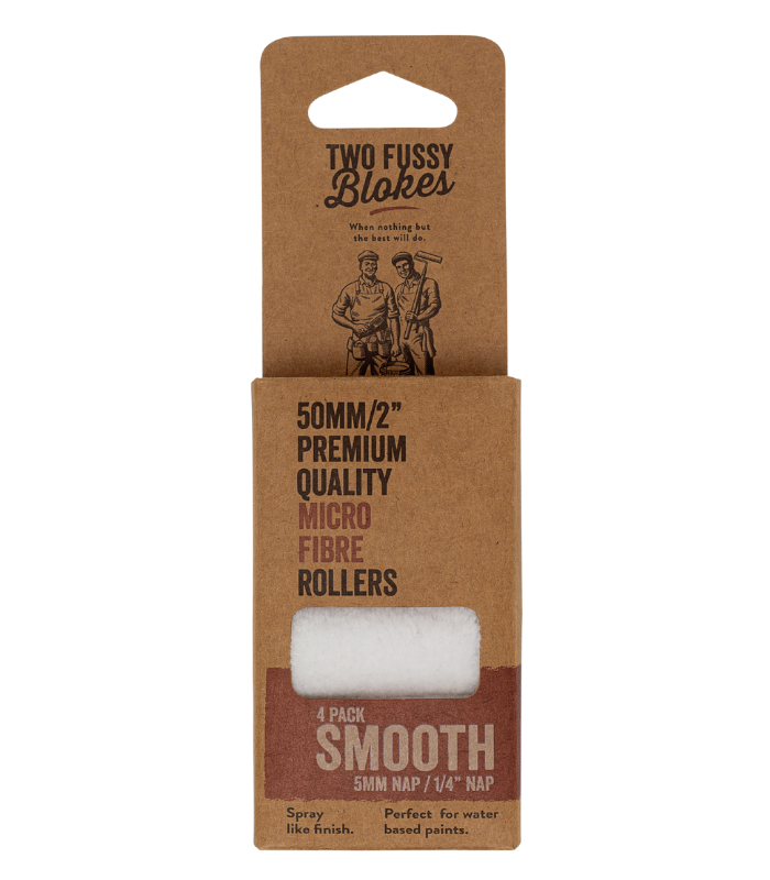 Two Fussy Blokes Smooth Roller Sleeves - 2 Inch - 4 Pack