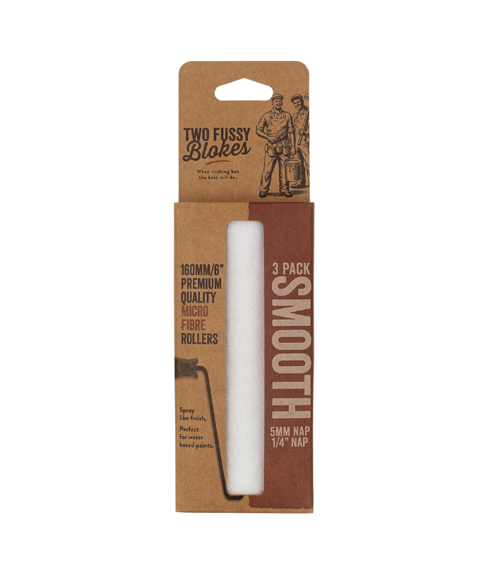 Two Fussy Blokes Smooth Roller Sleeves - 6 Inch - 3 Pack