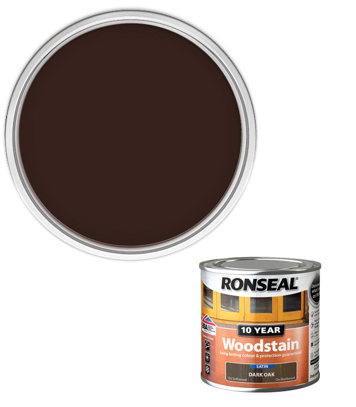Ronseal 10 Year Exterior Woodstain - Dark Oak - 250ml