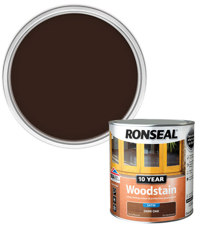 Ronseal 10 Year Exterior Woodstain - Dark Oak - 750ml