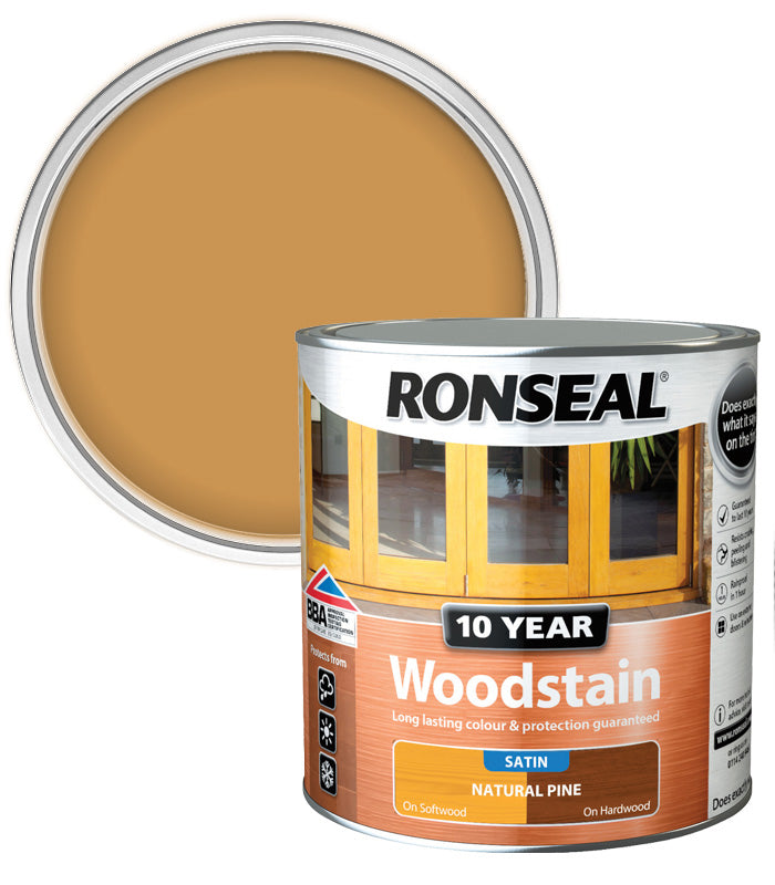 Ronseal 10 Year Exterior Woodstain - Natural Pine - 2.5L