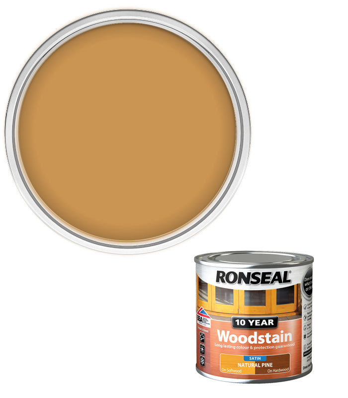 Ronseal 10 Year Exterior Woodstain - Natural Pine - 250ml