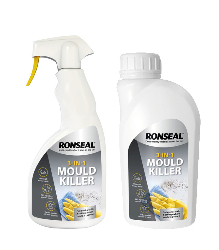 Ronseal 3 in 1 Mould Killer - 500ml - Bottle or Spray