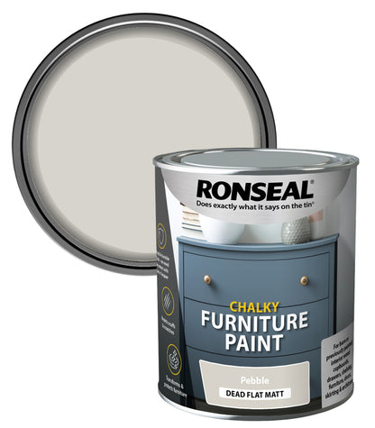 Ronseal Chalky Furniture Paint - Pebble - 750ml