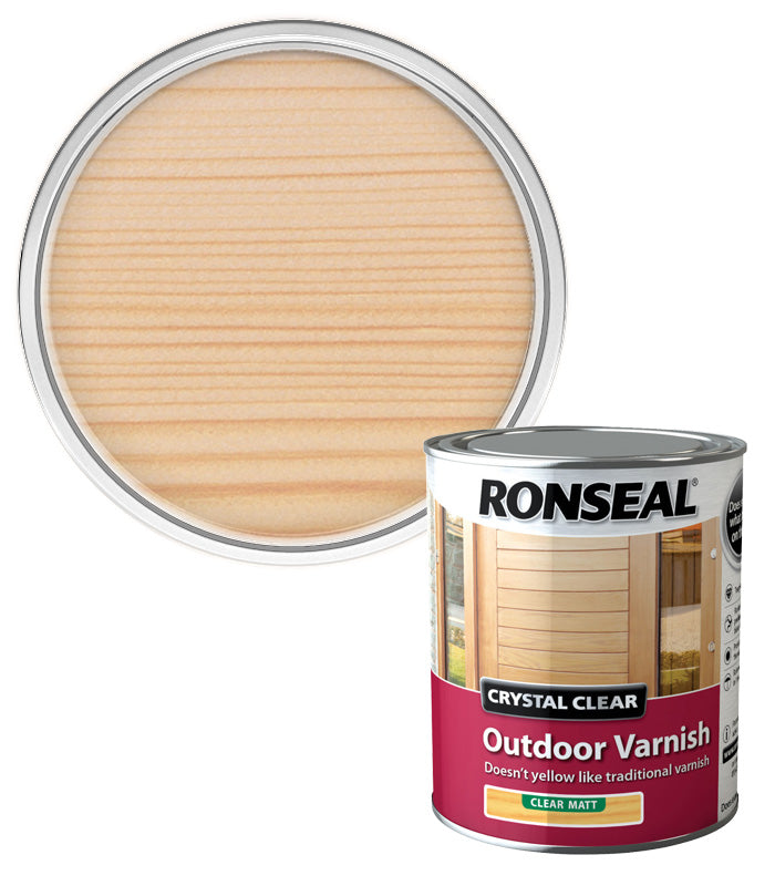 Ronseal Crystal Clear Outdoor Varnish - Matt - 750ml