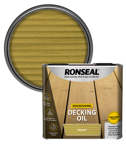 Ronseal Nourishing Decking Oil - 2.5L - Natural