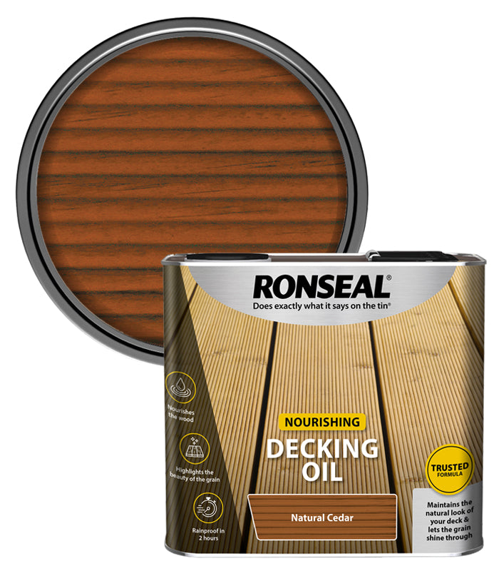 Ronseal Nourishing Decking Oil - 2.5L - Natural Cedar