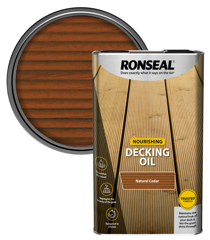 Ronseal Nourishing Decking Oil - 5L - Natural Cedar