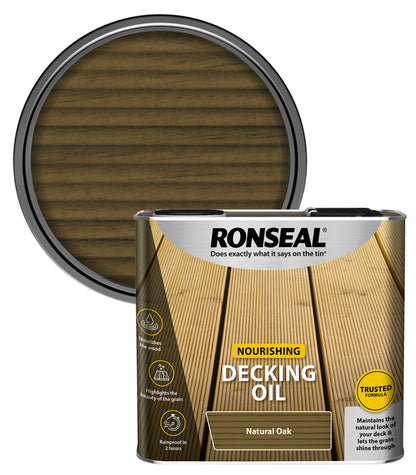 Ronseal Nourishing Decking Oil - 2.5L - Natural Oak