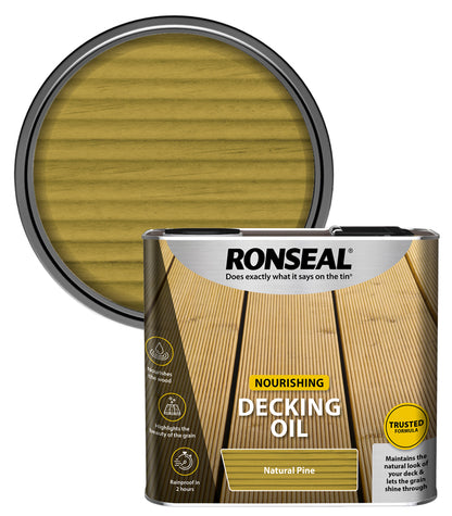 Ronseal Nourishing Decking Oil - 2.5L - Natural Pine