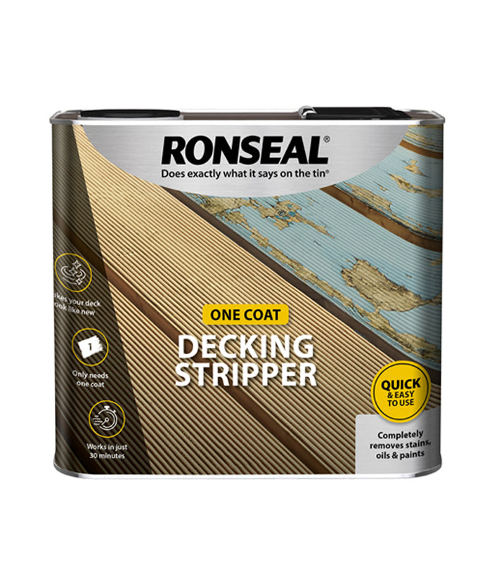 Ronseal Garden Decking Stripper - Removes Stains and Oils - 2.5 Litre