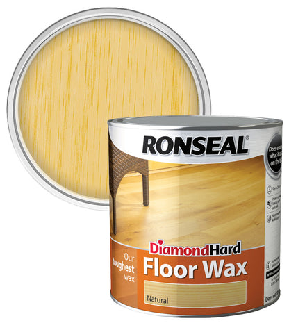 Ronseal Diamond Hard Floor Wax - Natural - 2.5L