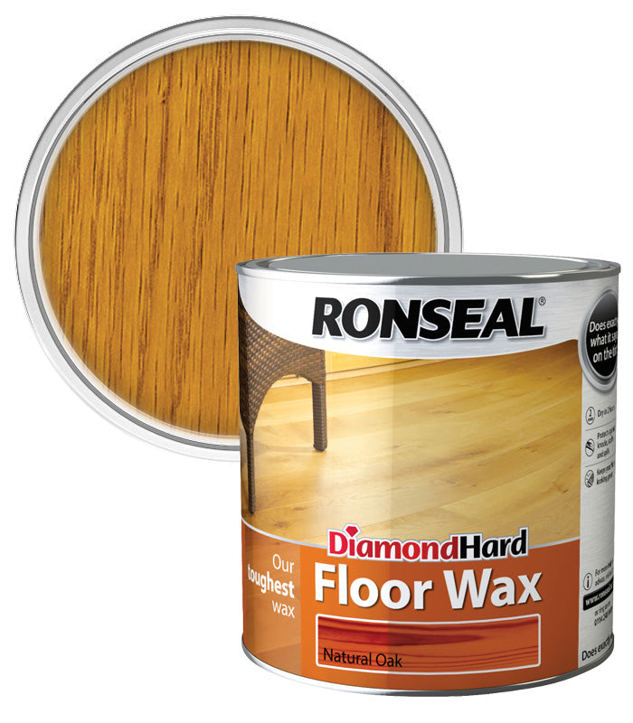Ronseal Diamond Hard Floor Wax - Natural Oak - 2.5L