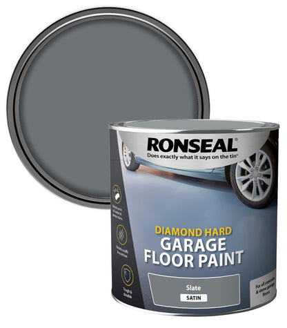 Ronseal Diamond Hard Garage Floor Paint - Slate - 2.5L