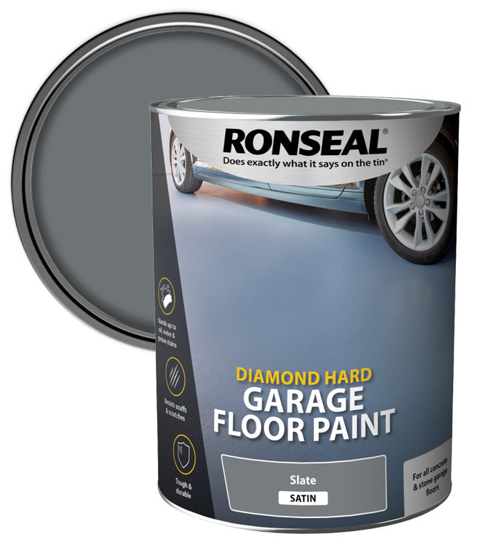 Ronseal Diamond Hard Garage Floor Paint - Slate - 5L