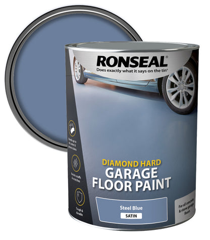 Ronseal Diamond Hard Garage Floor Paint - Steel Blue - 5L
