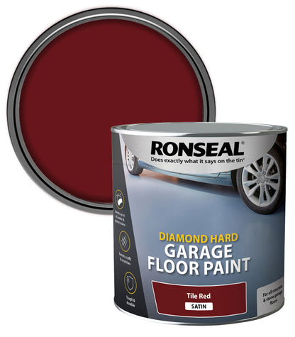 Ronseal Diamond Hard Garage Floor Paint - Tile Red - 2.5L