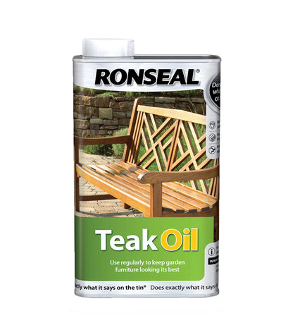 Ronseal Teak Oil Protects Garden Furniture - 1L