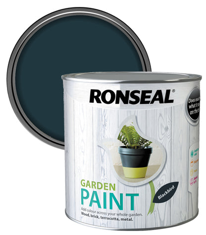Ronseal Garden Paint - Blackbird - 2.5 Litre