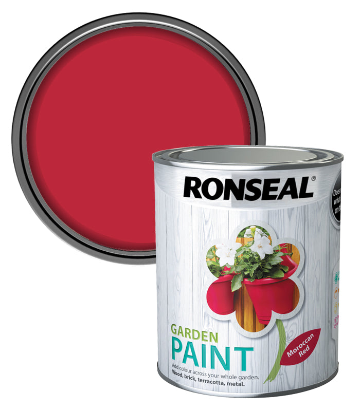Ronseal Garden Paint - Moroccan Red - 750ml