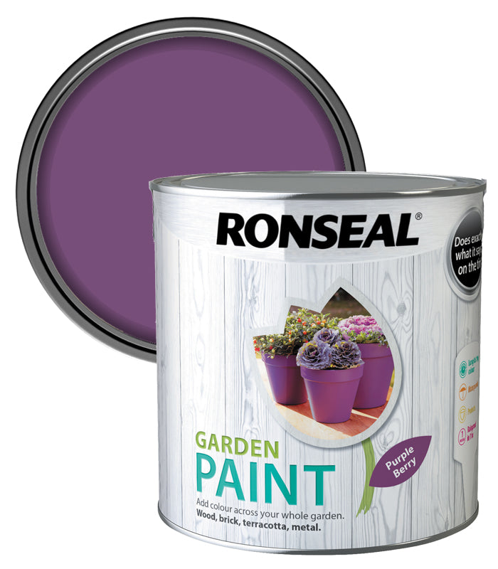 Ronseal Garden Paint - Purple Berry - 2.5 Litre