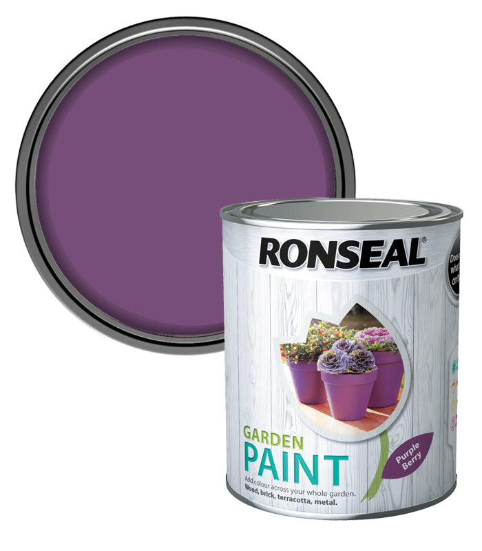 Ronseal Garden Paint - Purple Berry - 750ml