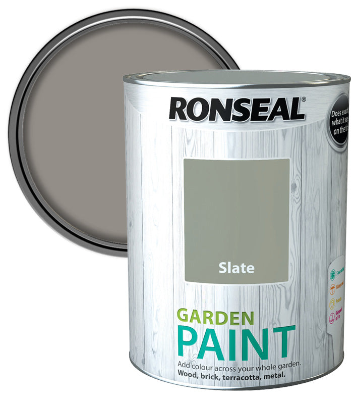 Ronseal Garden Paint - Slate - 5 Litre