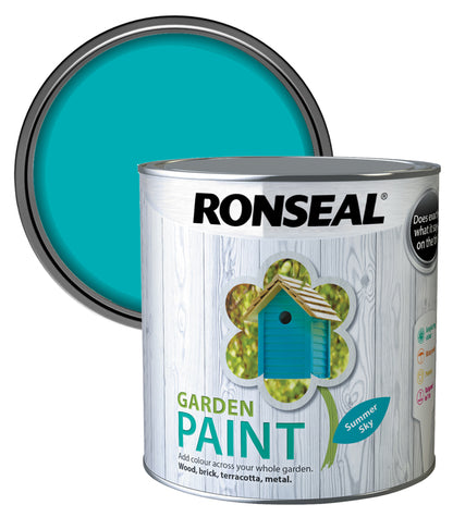 Ronseal Garden Paint - Summer Sky - 2.5 Litre