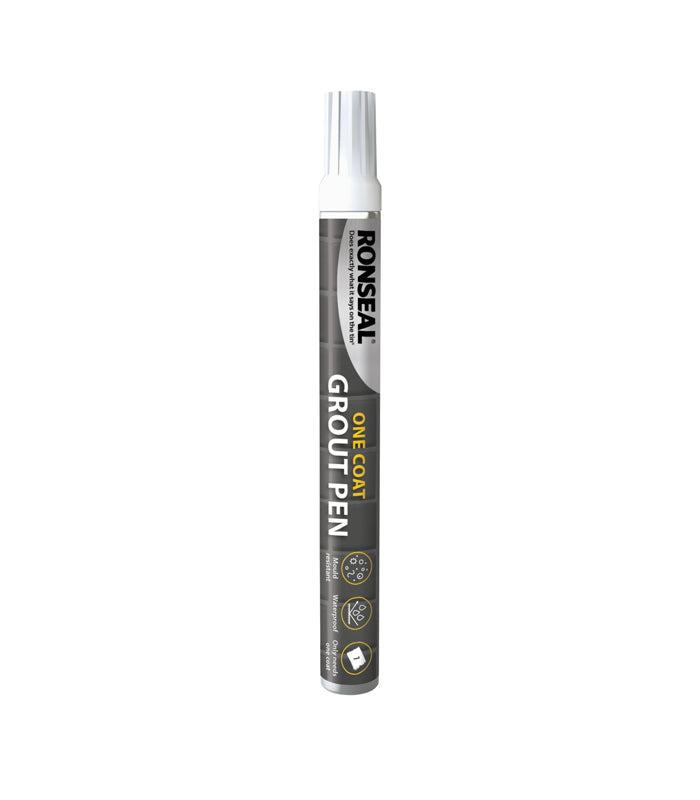 Ronseal One Coat Grout Pen Brilliant White - 7ml