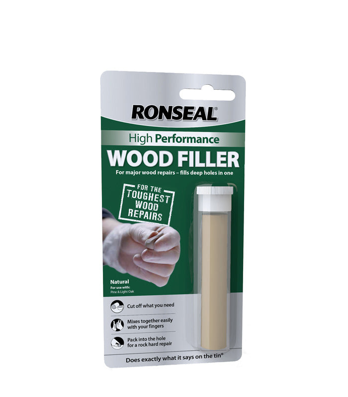 Ronseal High Performance Wood Filler Putty - Natural - 26g