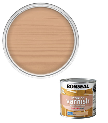 Ronseal Interior Wood Varnish - Birch - Satin - 250ml