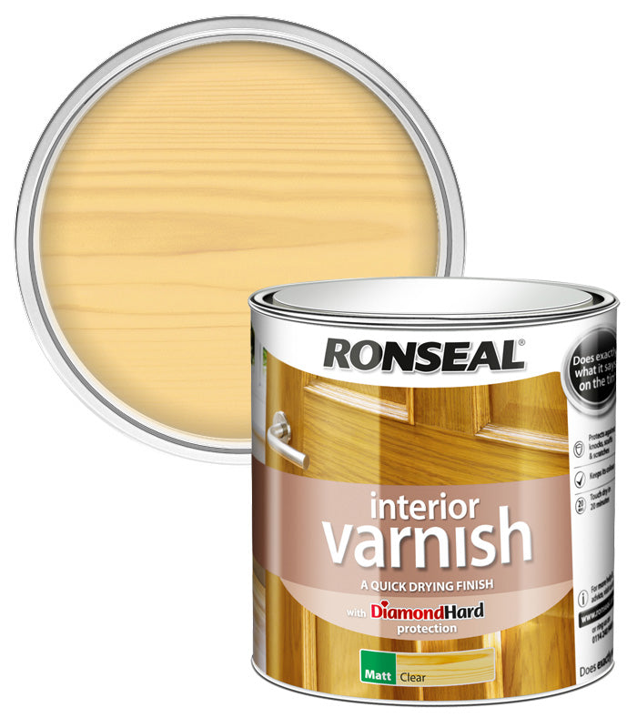 Ronseal Interior Wood Varnish - Clear - Matt - 2.5L