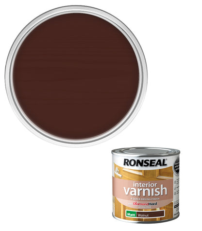 Ronseal Interior Wood Varnish - Walnut - Matt - 250ml