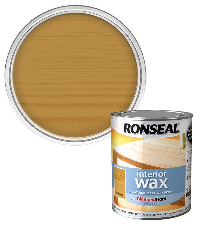 Ronseal Interior Wax  - Dark Oak - 750ml