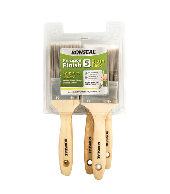 Ronseal Precision Finish Brush - 5 Pack