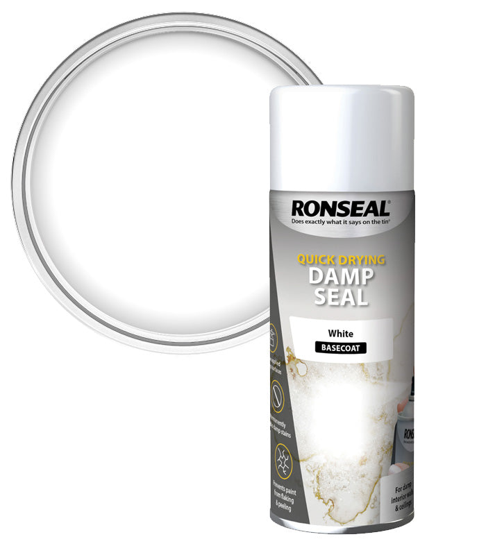 Ronseal Quick Dry Damp Seal Aerosol - White - 400ml