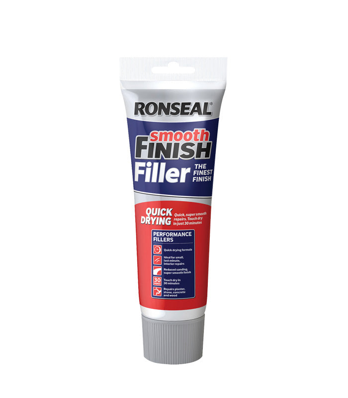 Ronseal Quick Drying Smooth Finish Wall Filler Ready Mixed White - 330g
