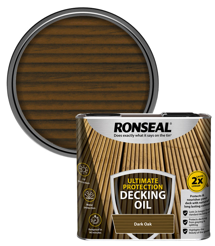 Ronseal Ultimate Protection Decking Oil - 2.5L - Dark Oak