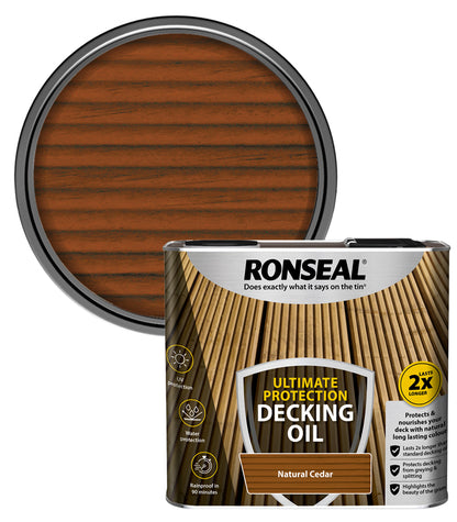 Ronseal Ultimate Protection Decking Oil - 2.5L - Natural Cedar