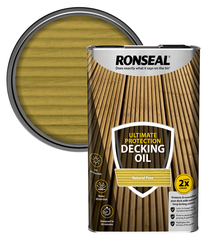 Ronseal Ultimate Protection Decking Oil - 5L - Natural Pine