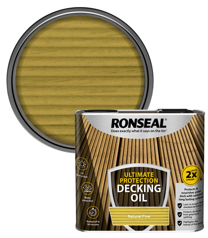 Ronseal Ultimate Protection Decking Oil - 2.5L - Natural Pine