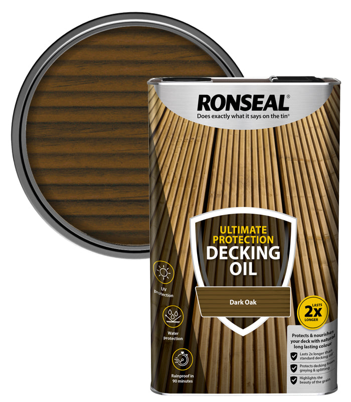 Ronseal Ultimate Protection Decking Oil - 5L - Dark Oak