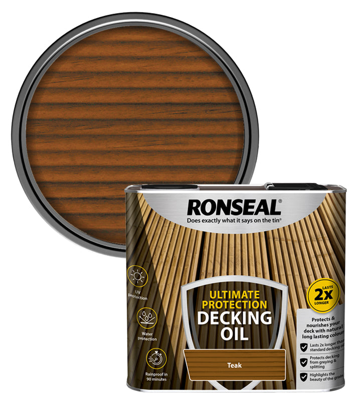 Ronseal Ultimate Protection Decking Oil - 2.5L - Teak