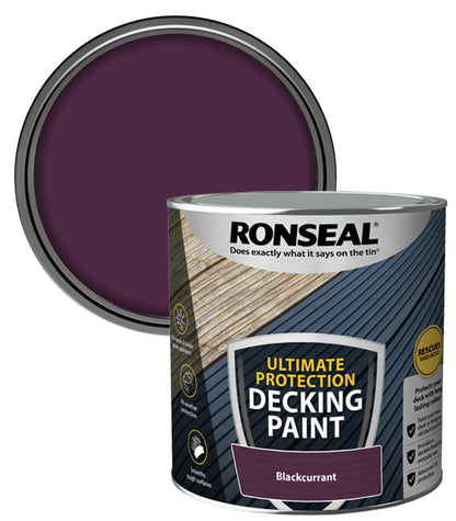 Ronseal Ultimate Protection Decking Paint - 2.5L - Blackcurrent