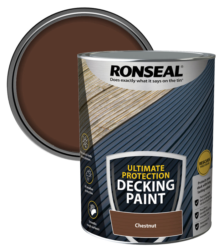 Ronseal Ultimate Protection Decking Paint - 5L - Chestnut