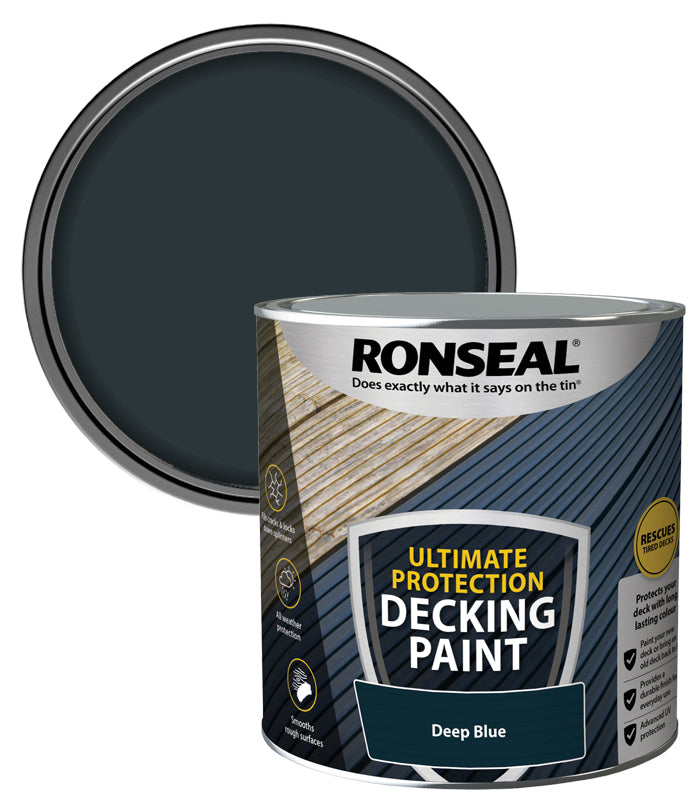 Ronseal Ultimate Protection Decking Paint - 2.5L - Deep Blue