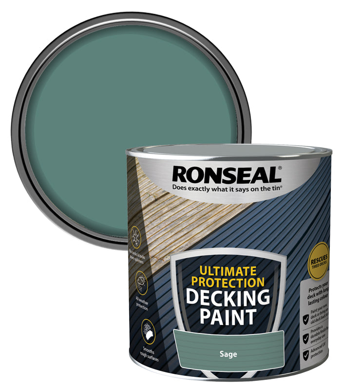 Ronseal Ultimate Protection Decking Paint - 2.5L - Sage