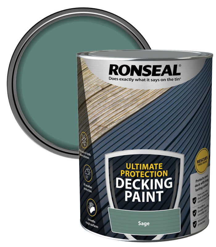 Ronseal Ultimate Protection Decking Paint - 5L - Sage